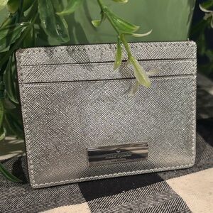 Kate Spade Kenzie Metallic Saffiano Card Holder